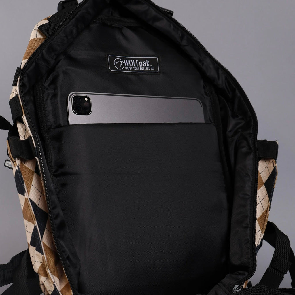 35L Backpack Argyle Print - Image 21
