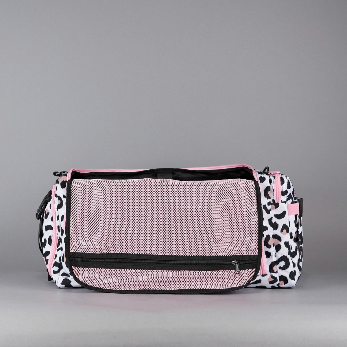 40L Ultimate Duffle Bag Leopard Pink Zip - Image 18