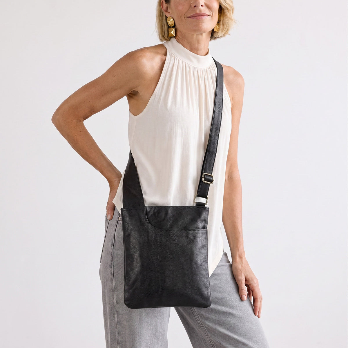 Athena Leather Crossbody Bag - Image 12