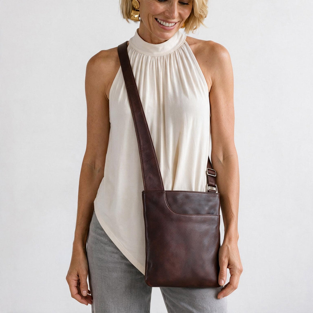 Athena Leather Crossbody Bag - Image 17