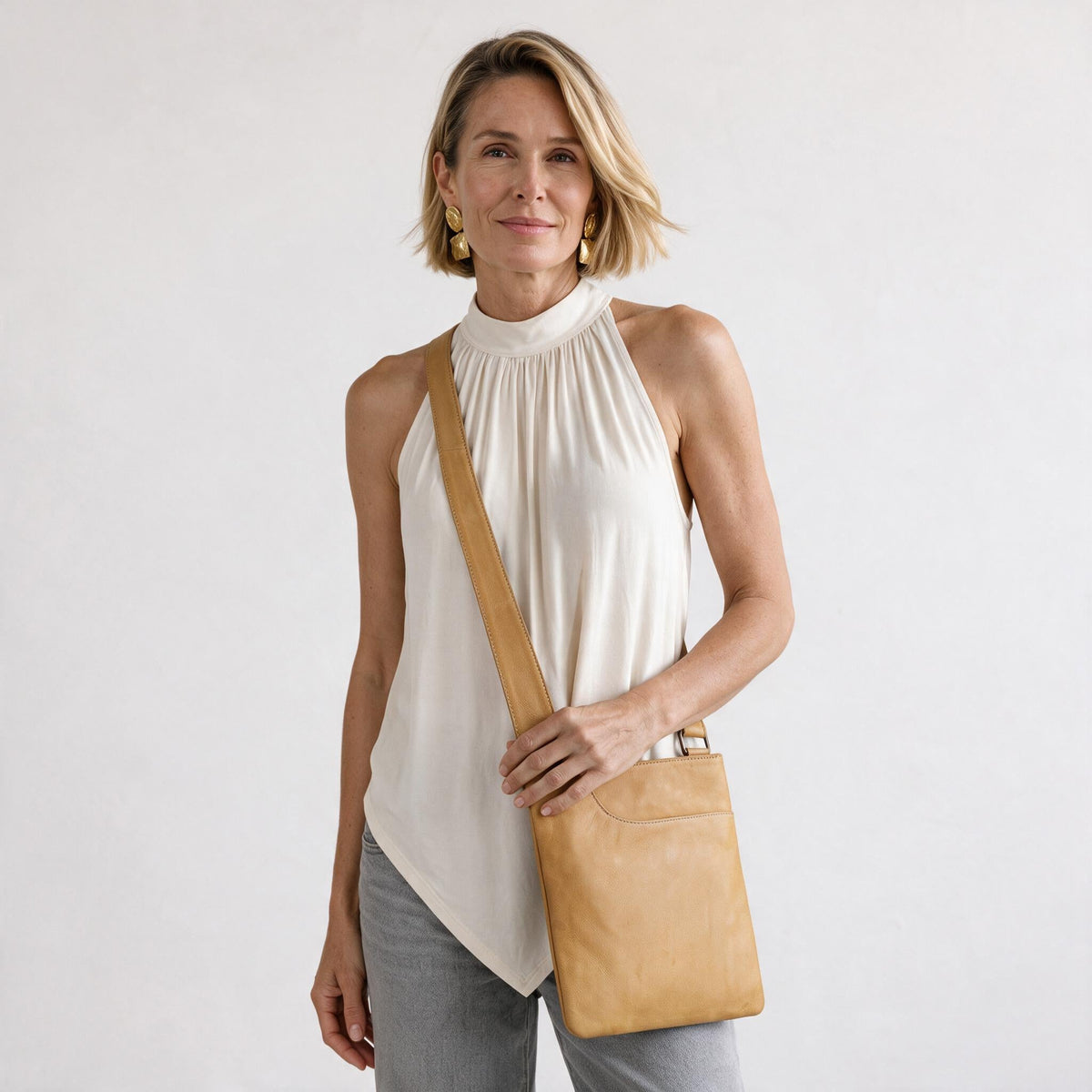 Athena Leather Crossbody Bag - Image 7