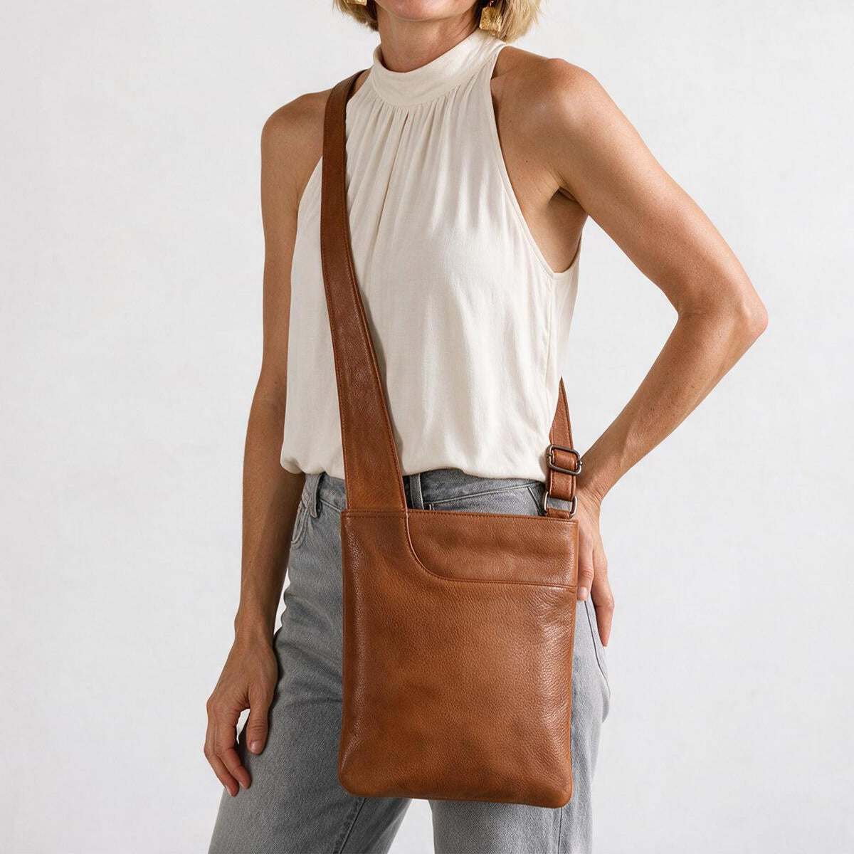 Athena Leather Crossbody Bag - Image 34