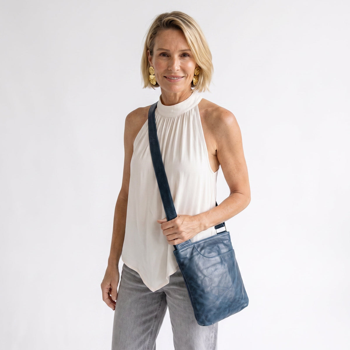 Athena Leather Crossbody Bag - Image 2