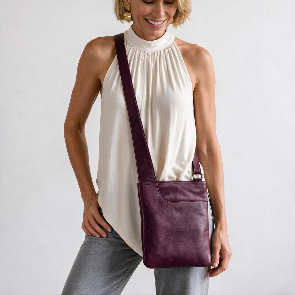 Athena Leather Crossbody Bag - Image 9