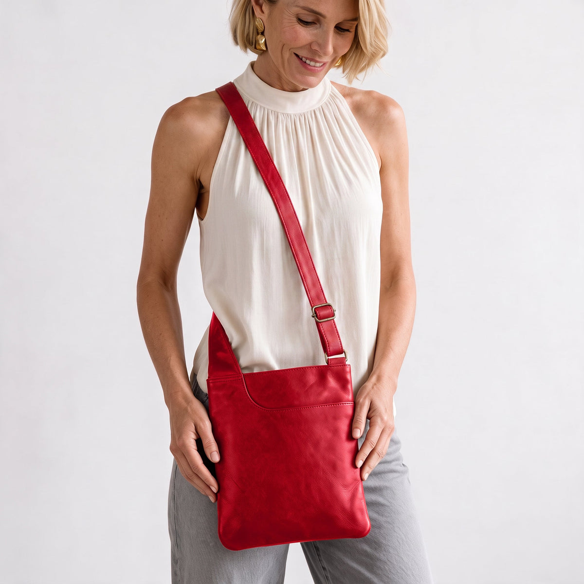 Athena Leather Crossbody Bag - Image 46