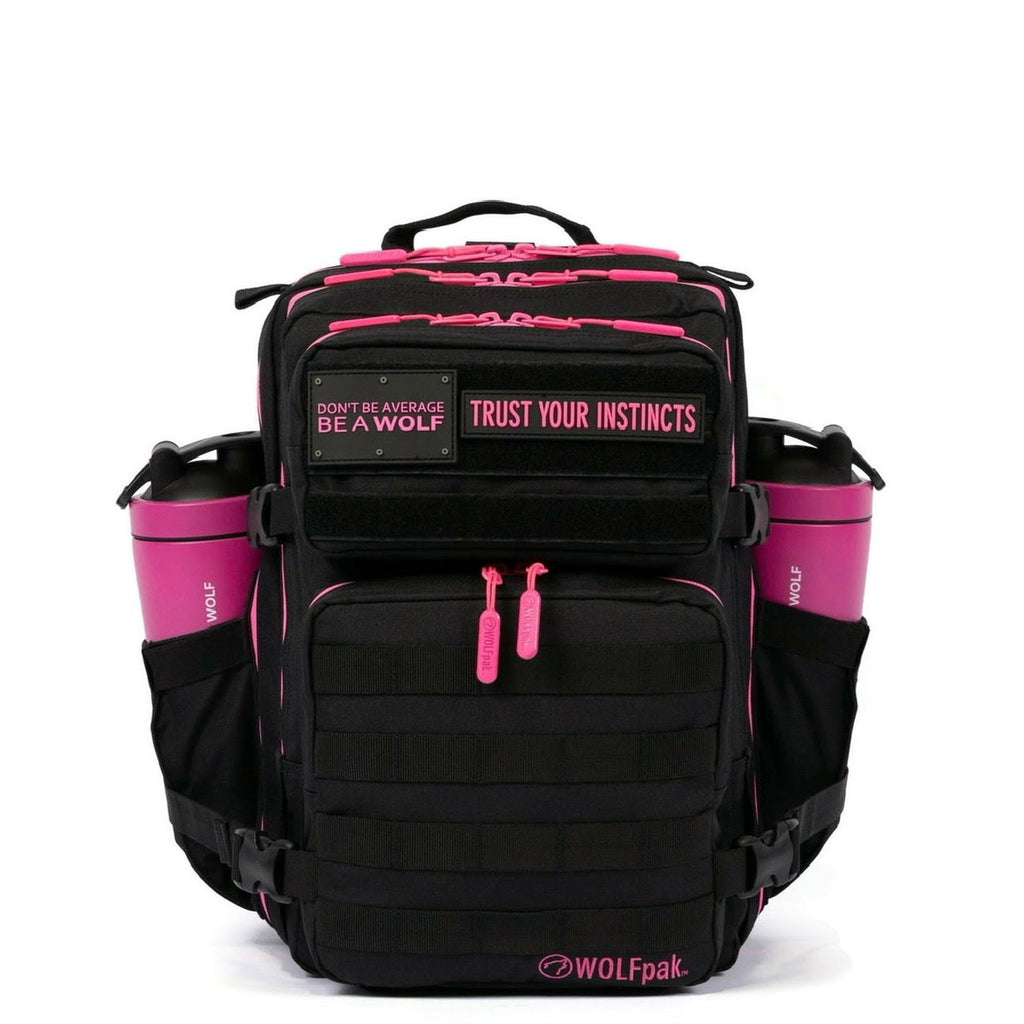 25L Backpack Black Neon Pink - Image 2