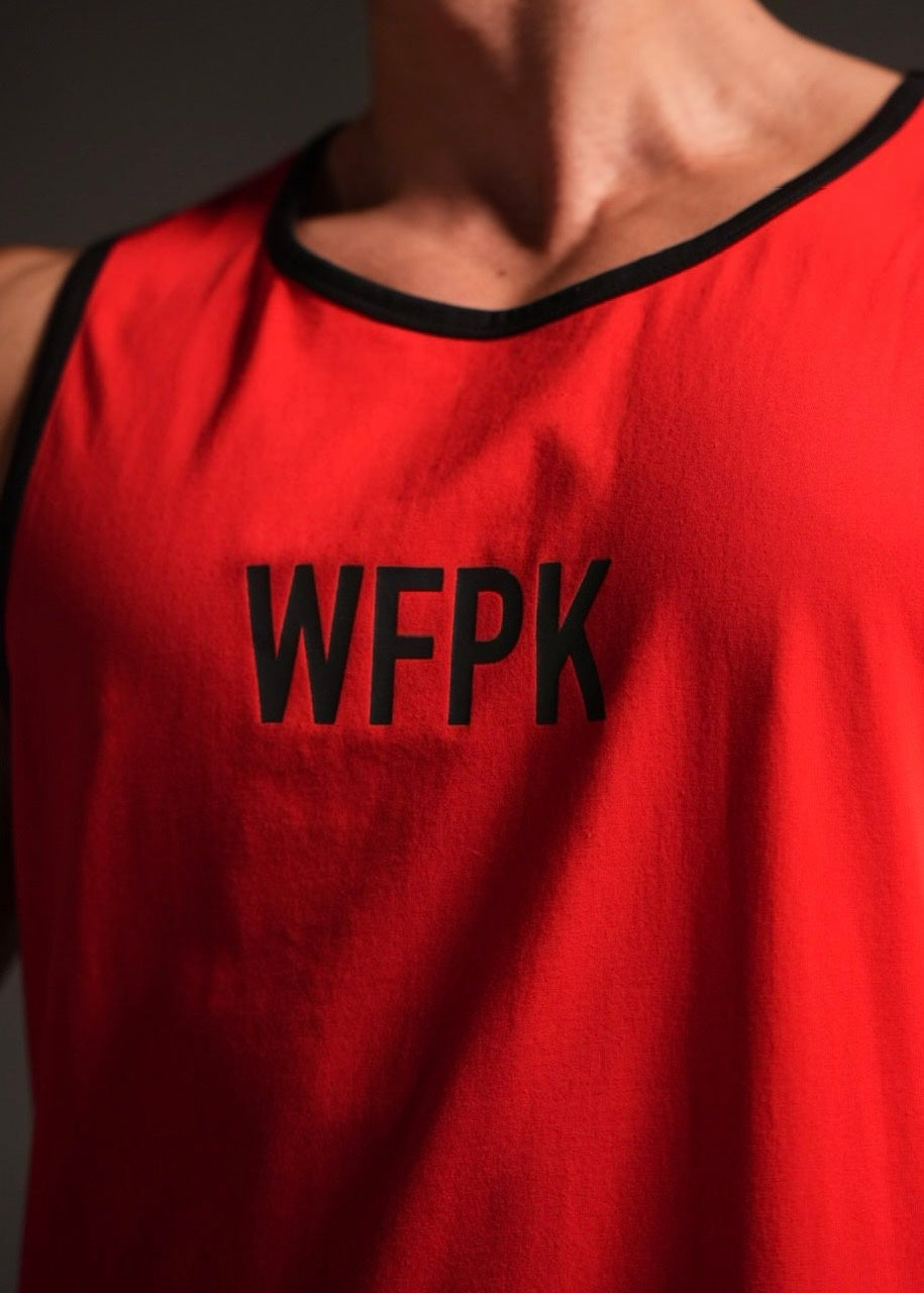 Men's Performance Tank Savage Red w/ Black Border (SALE) - Image 3