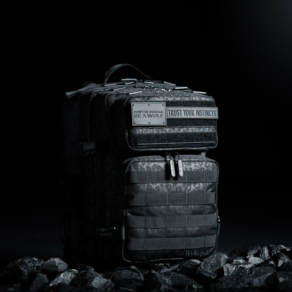 25L Backpack Black Leopard - Image 4