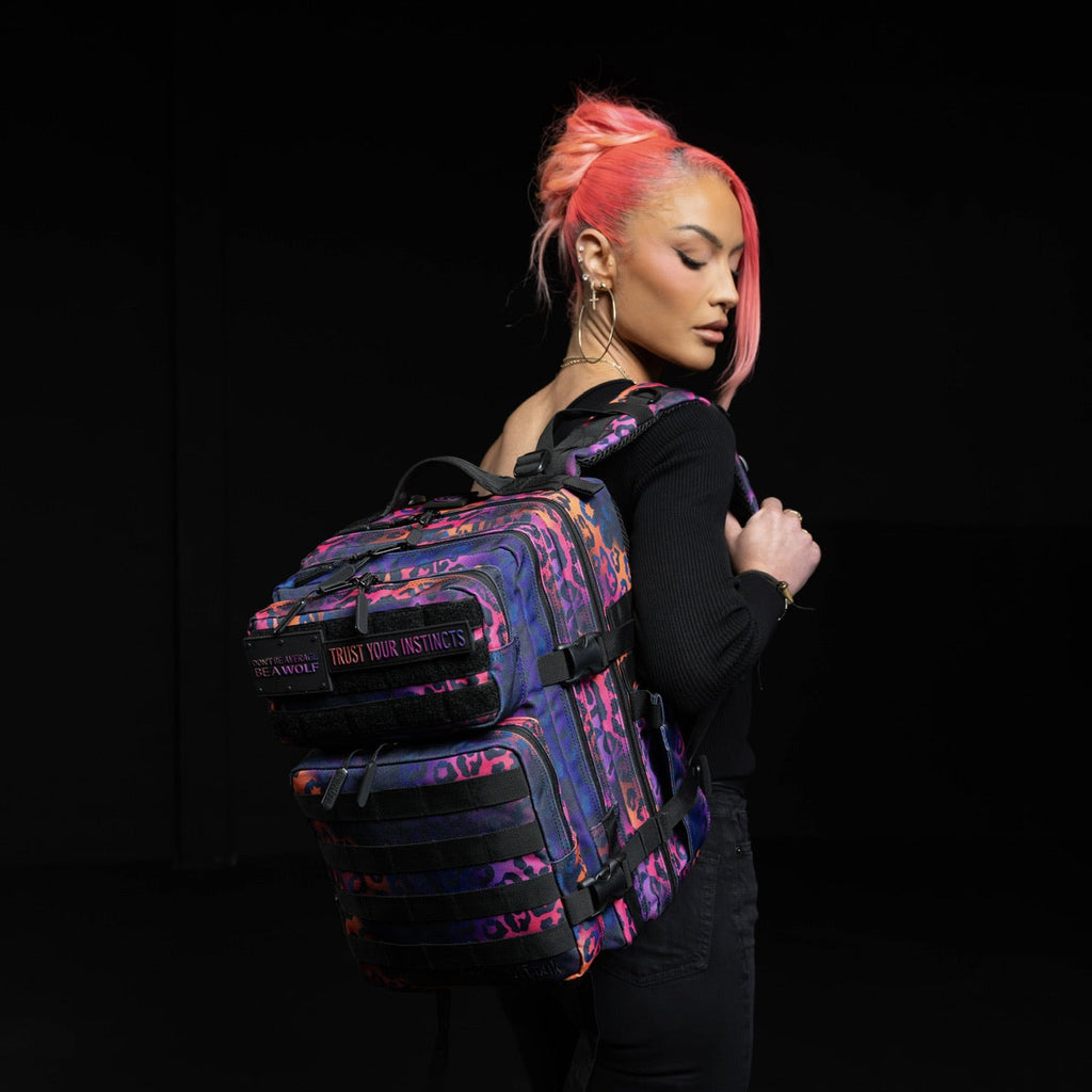 25L Backpack Neon Leopard - Image 4