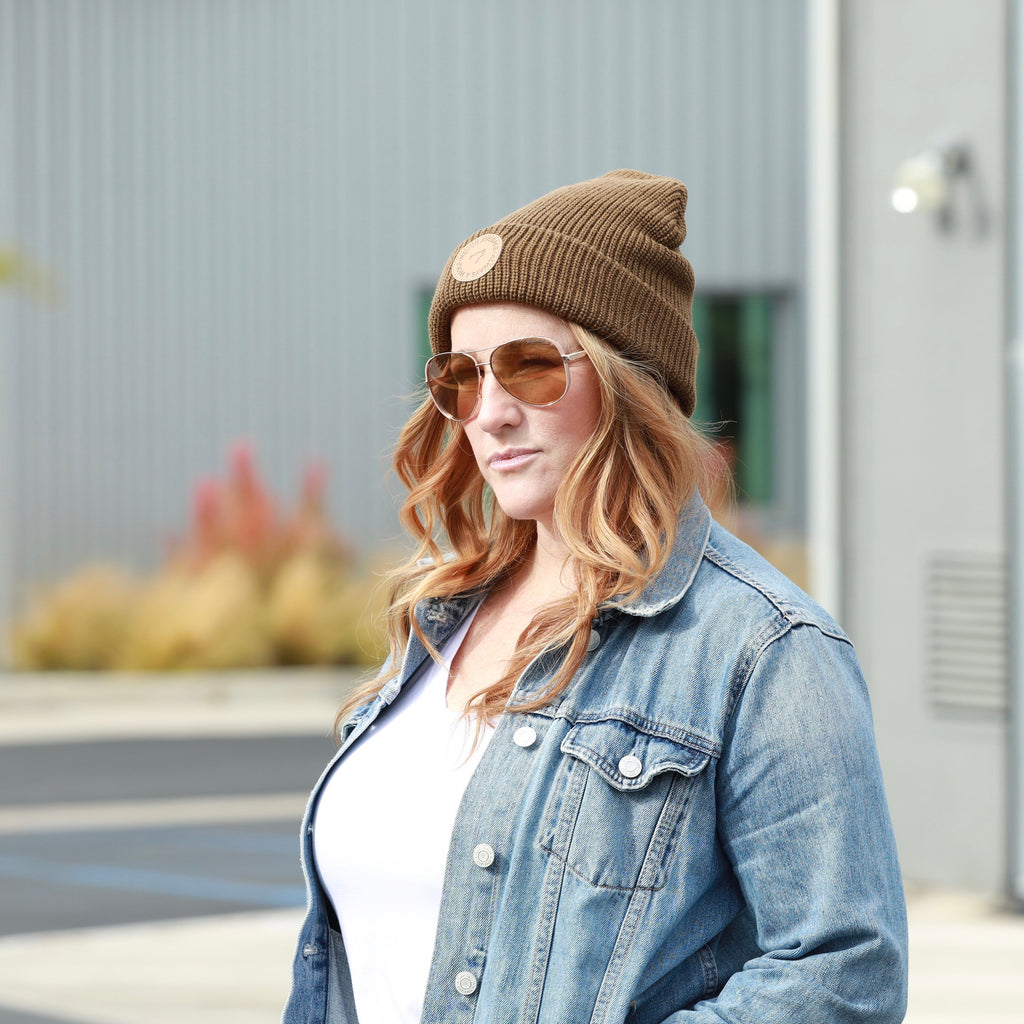 Mocha Brown Beanie - Image 2