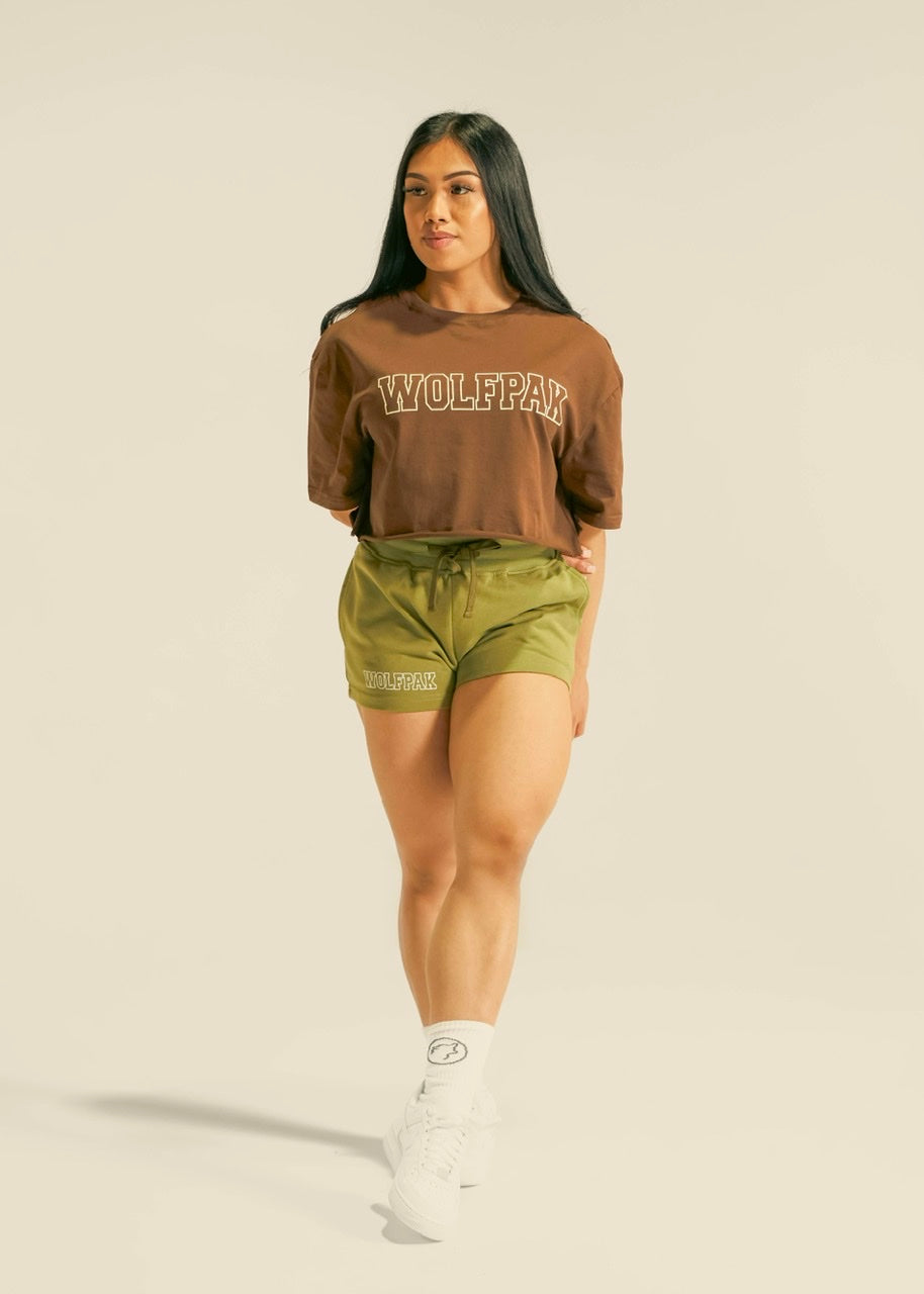 Women's Varsity Shorts Moss Green - Image 4