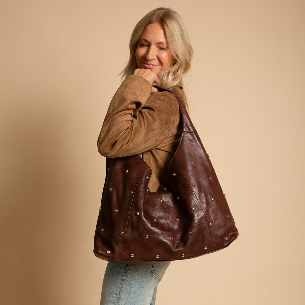Lindsey Studded Leather Tote Bag - Image 2