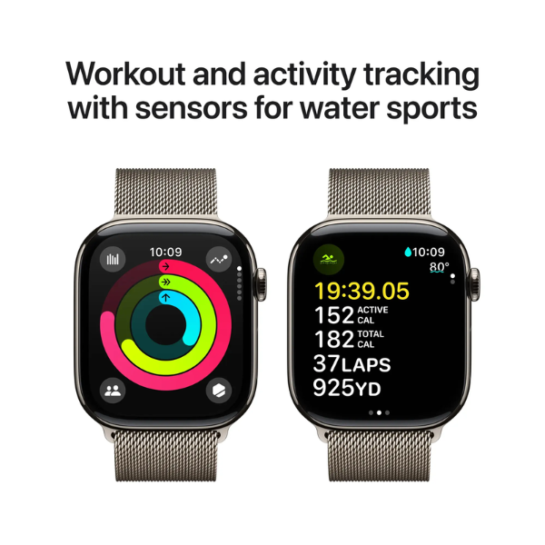 Apple Watch Series 10 46MM (GPS + Cellular) - Gold Titanium - Image 3