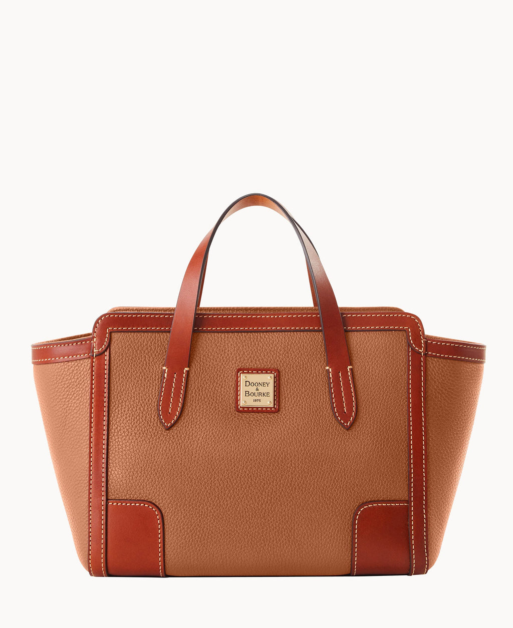 Pebble Grain Small Shopper - Caramel