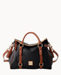 Ostrich Large Satchel - Black