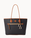 Pebble Grain Large Tote - Black