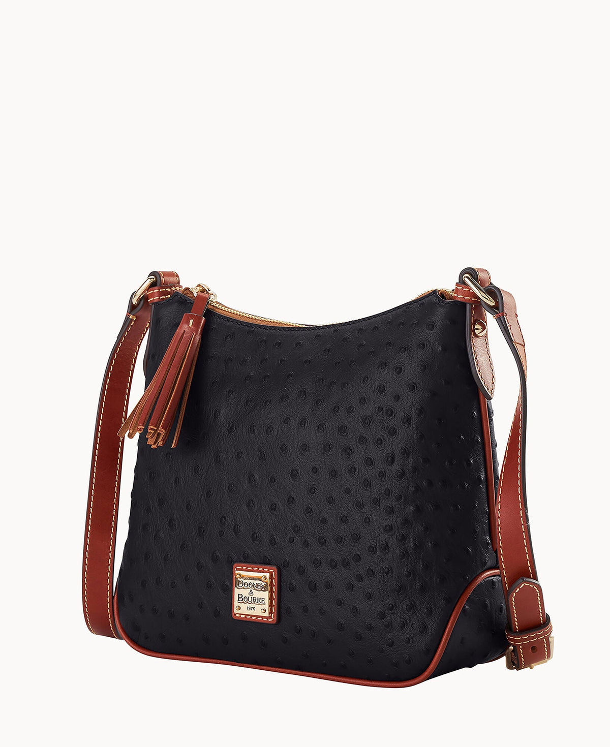 Ostrich Crossbody Hobo - Image 7