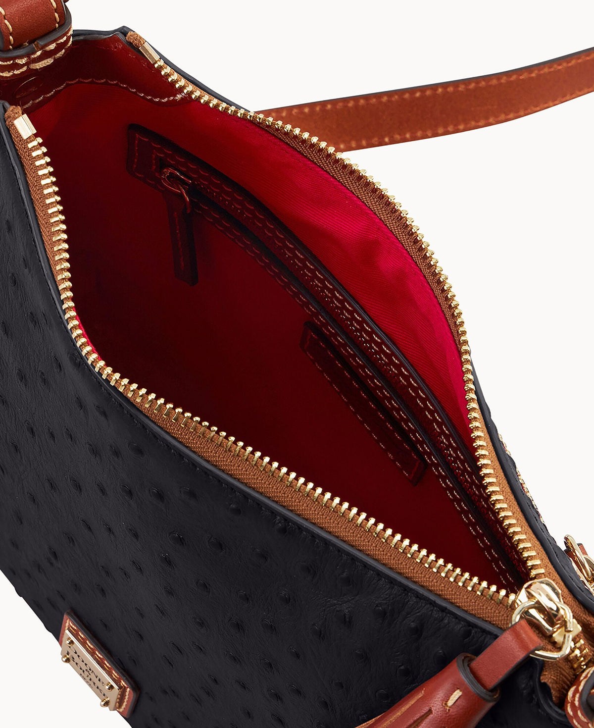 Ostrich Crossbody Hobo - Image 8