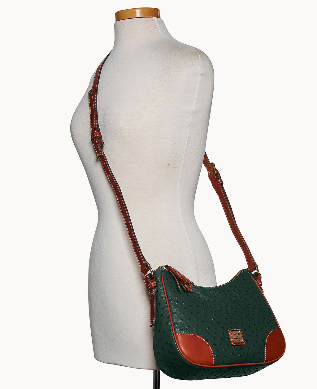 Ostrich Crossbody Hobo - Image 20