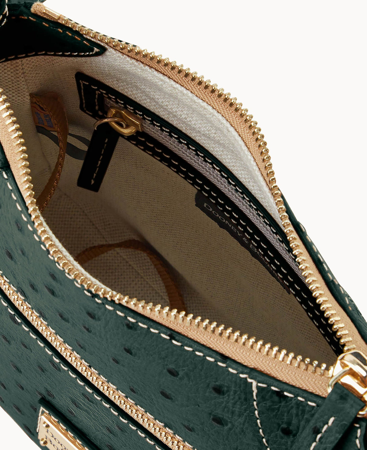 Ostrich Front Zip Crossbody - Image 43