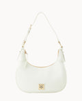Lucca Leather Large Hobo - White
