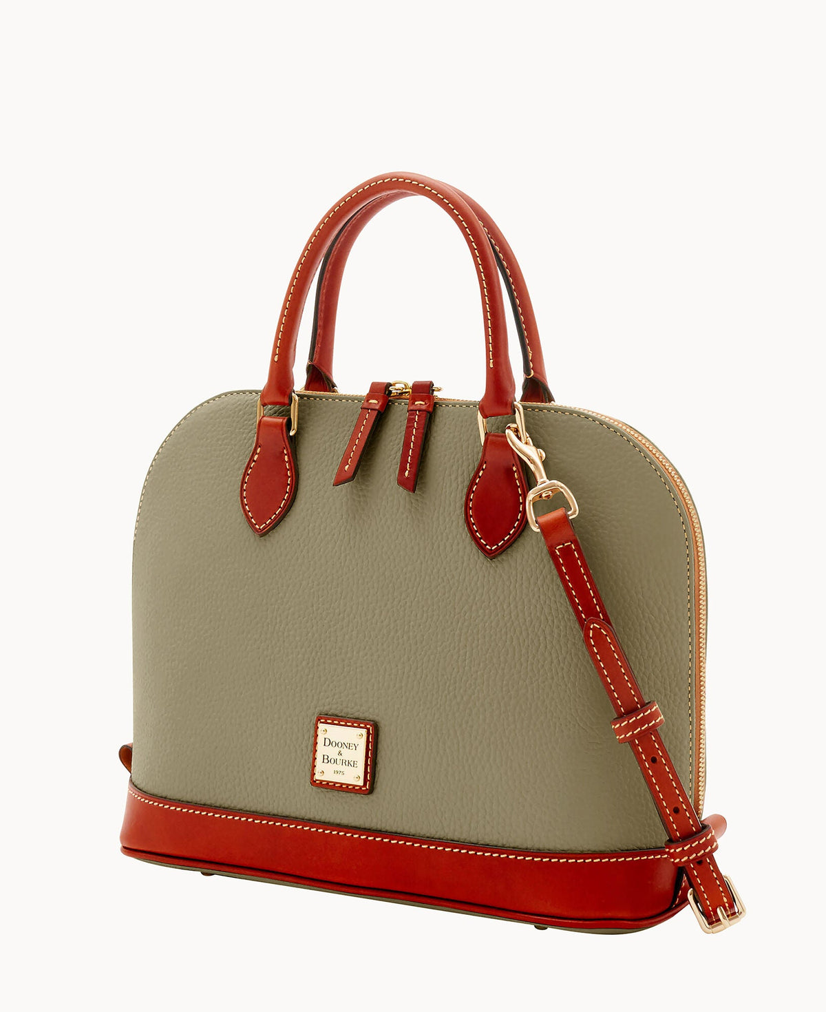 Pebble Grain Zip Zip Satchel - Image 119
