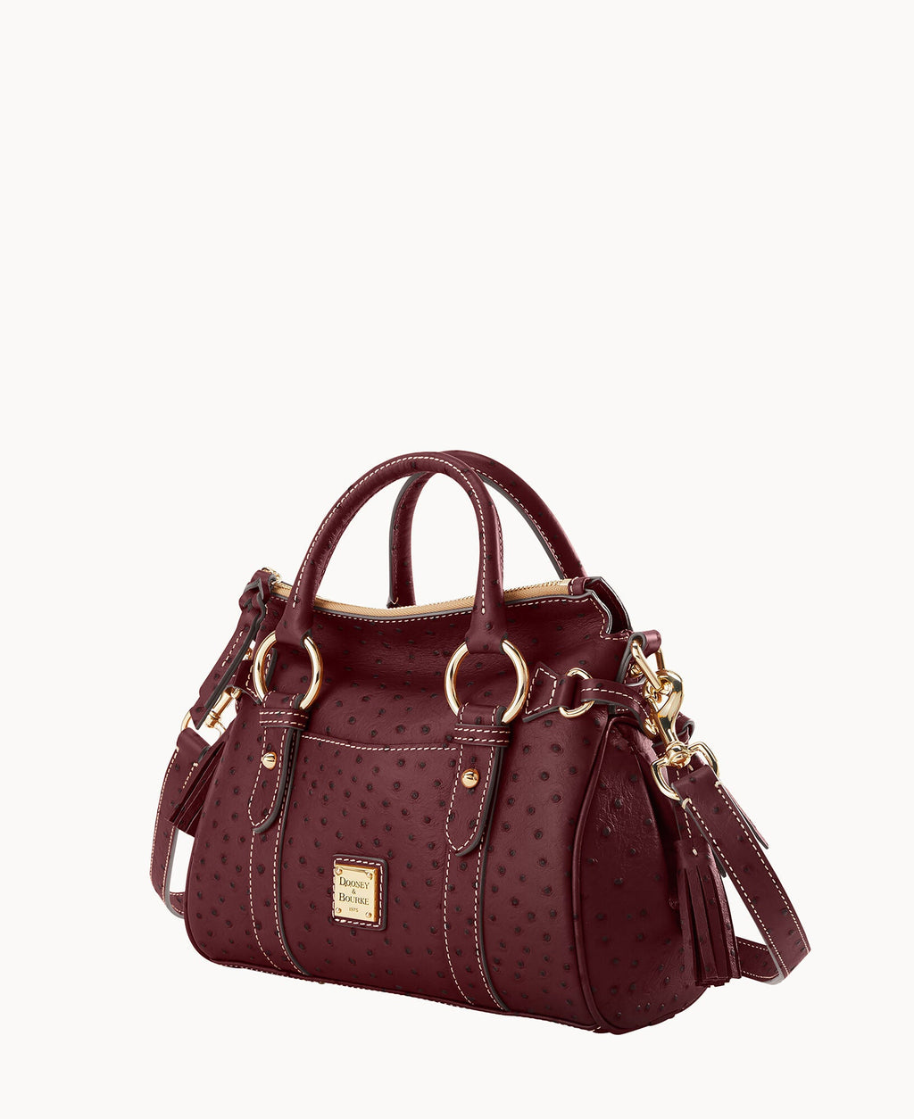 Ostrich Satchel With Pocket - Image 47