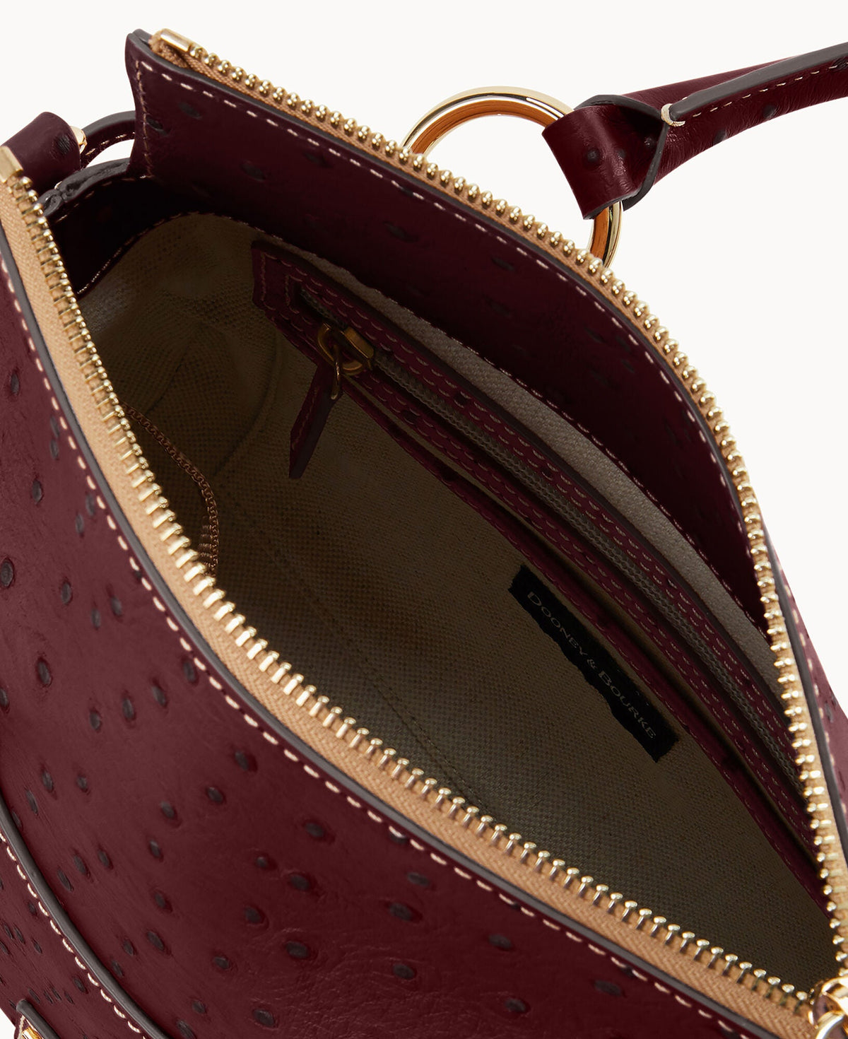 Ostrich Satchel With Pocket - Image 48