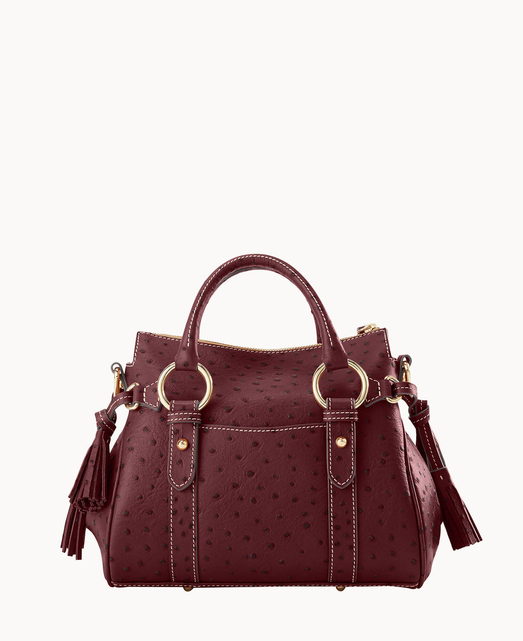 Ostrich Satchel With Pocket - Image 49