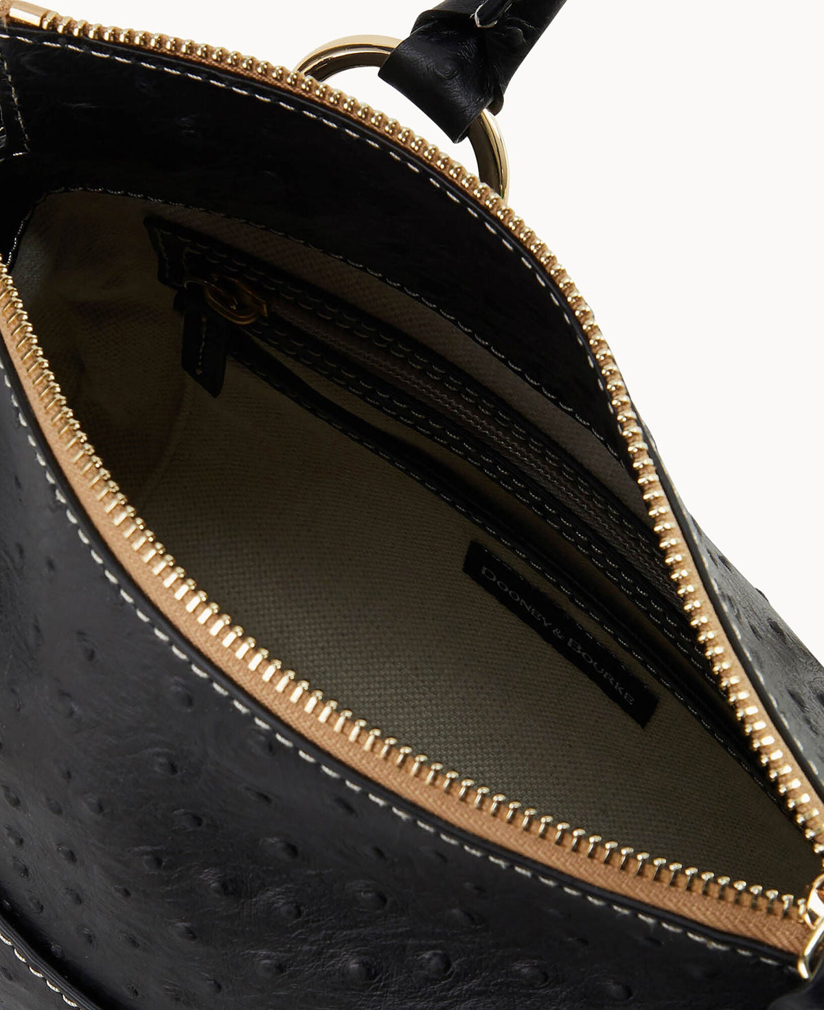 Ostrich Satchel With Pocket - Image 13