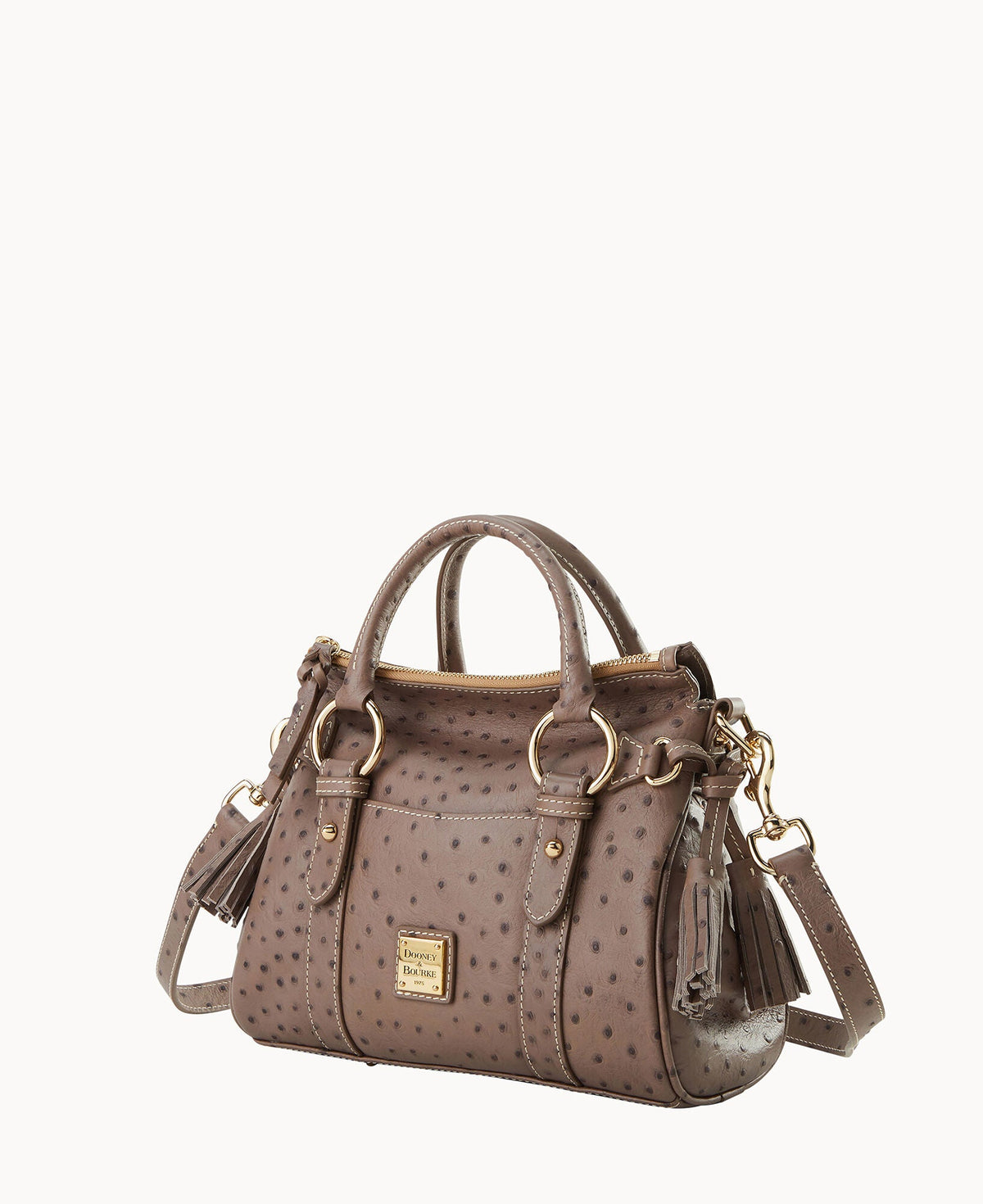 Ostrich Satchel With Pocket - Image 22