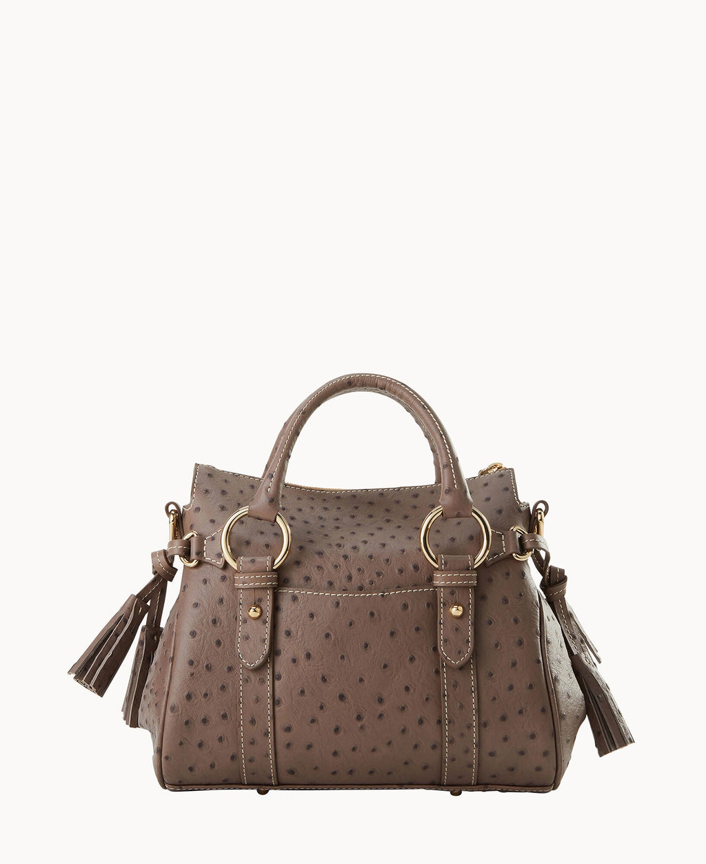 Ostrich Satchel With Pocket - Image 24