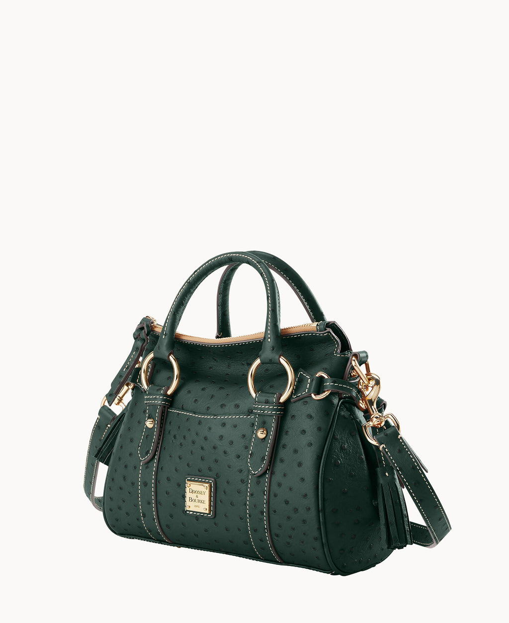 Ostrich Satchel With Pocket - Image 42