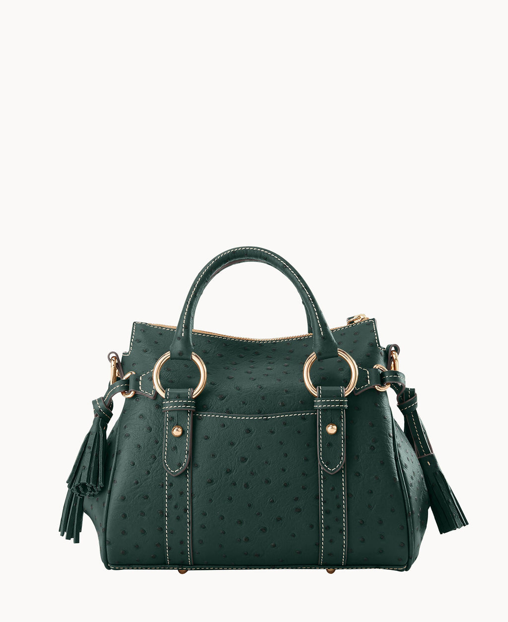 Ostrich Satchel With Pocket - Image 44