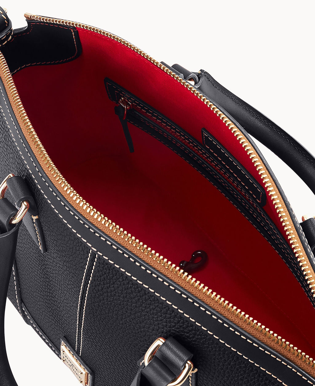 Pebble Grain Small Domed Satchel - Image 11