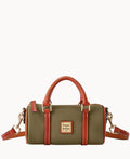 Pebble Grain Crossbody Barrel Satchel 20 - Olive