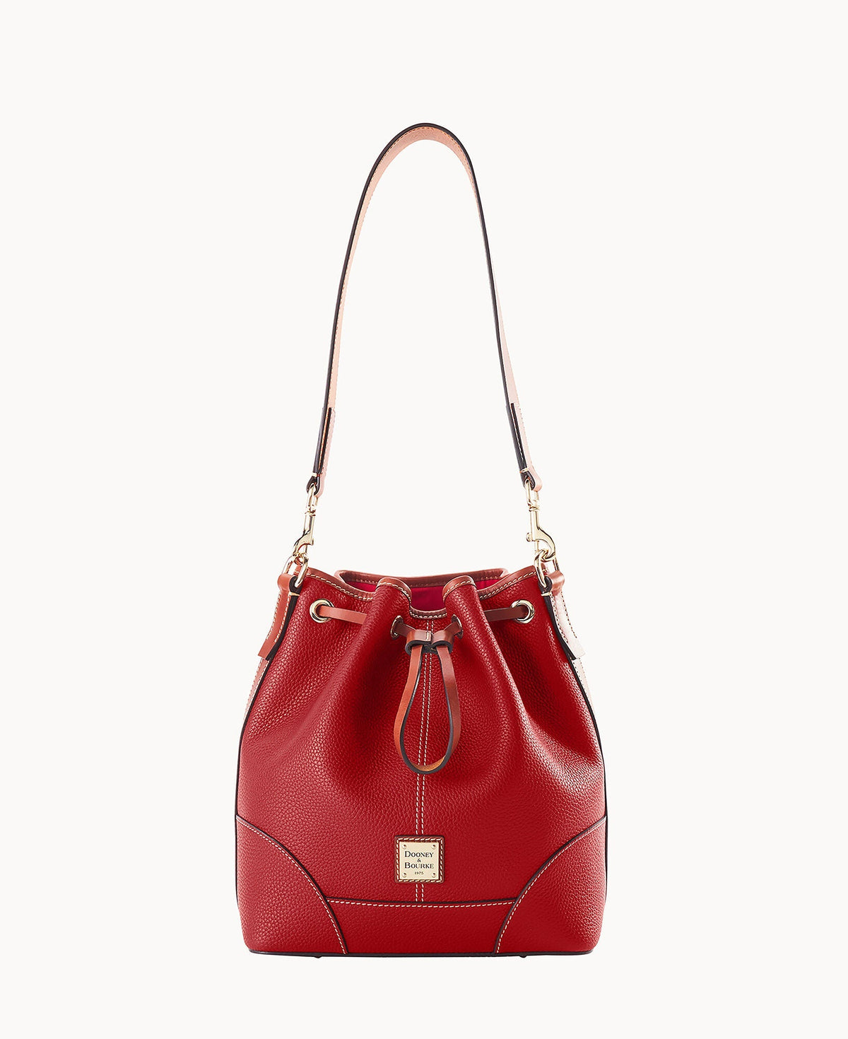 Pebble Grain Drawstring - Red