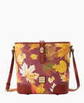 Maple Leaf Crossbody Bucket - Wine