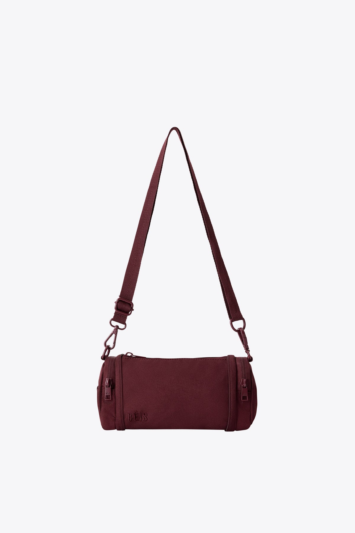 The Expandable Crossbody Charm in Burgundy