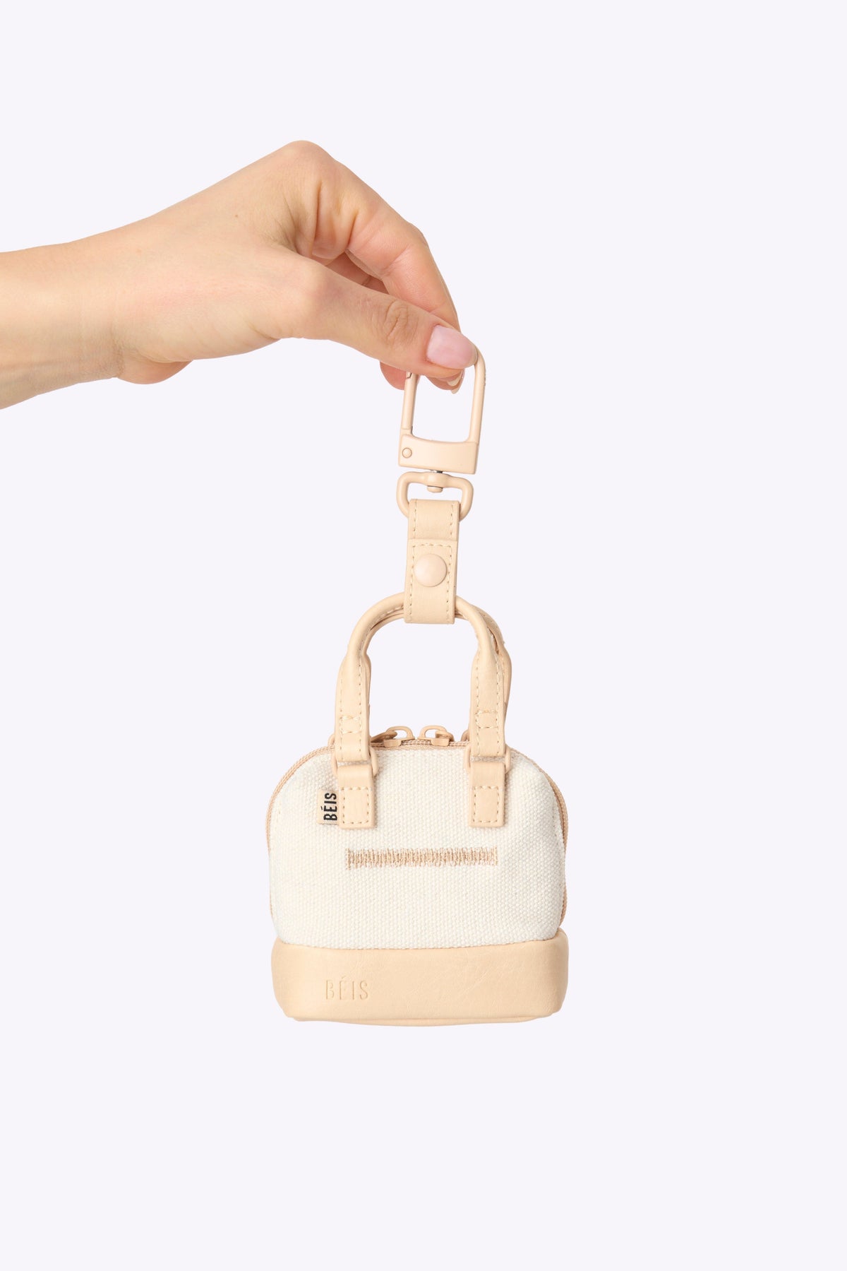 The Micro Weekender Charm in Beige - Image 2