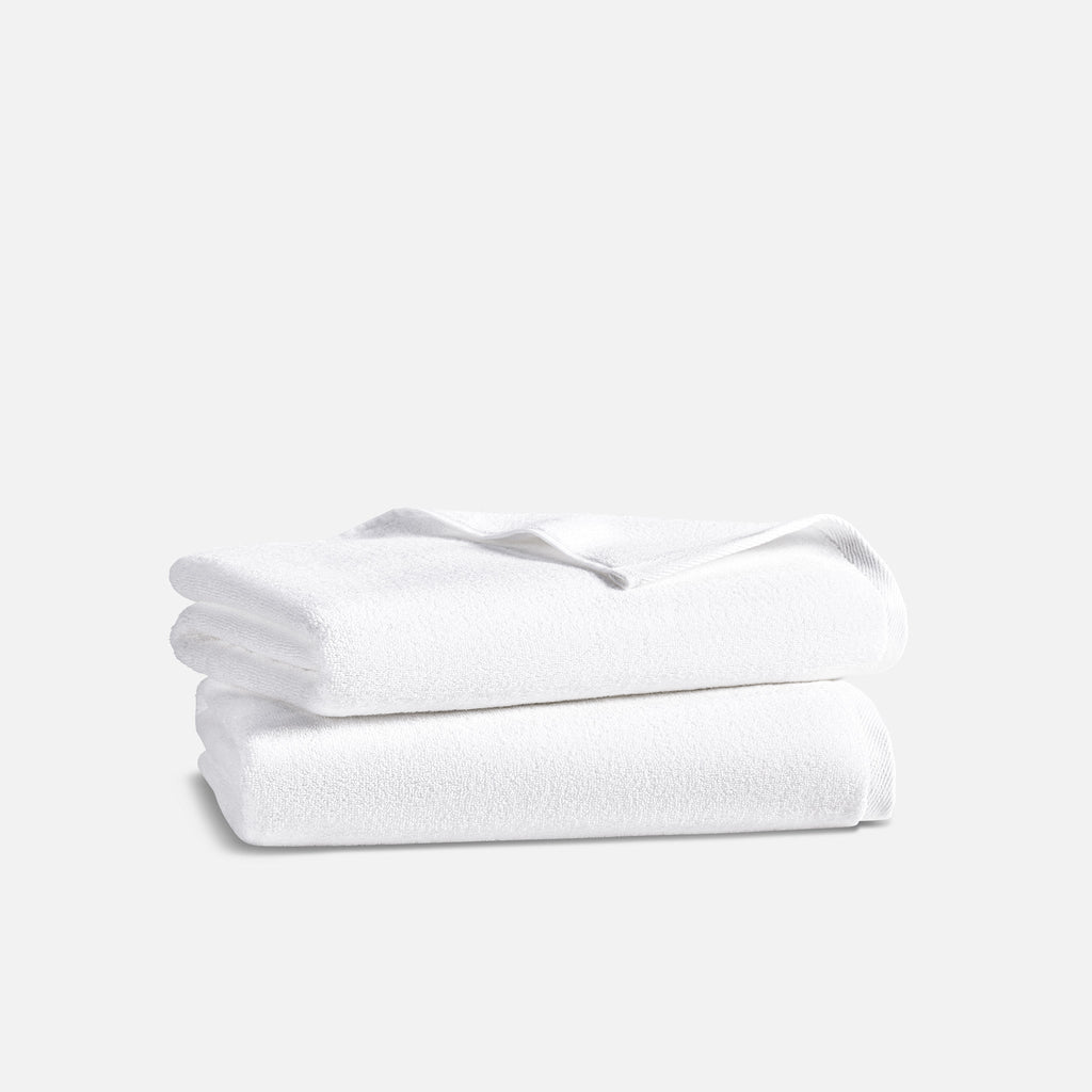 Plush Turkish Cotton Bath Towels - White