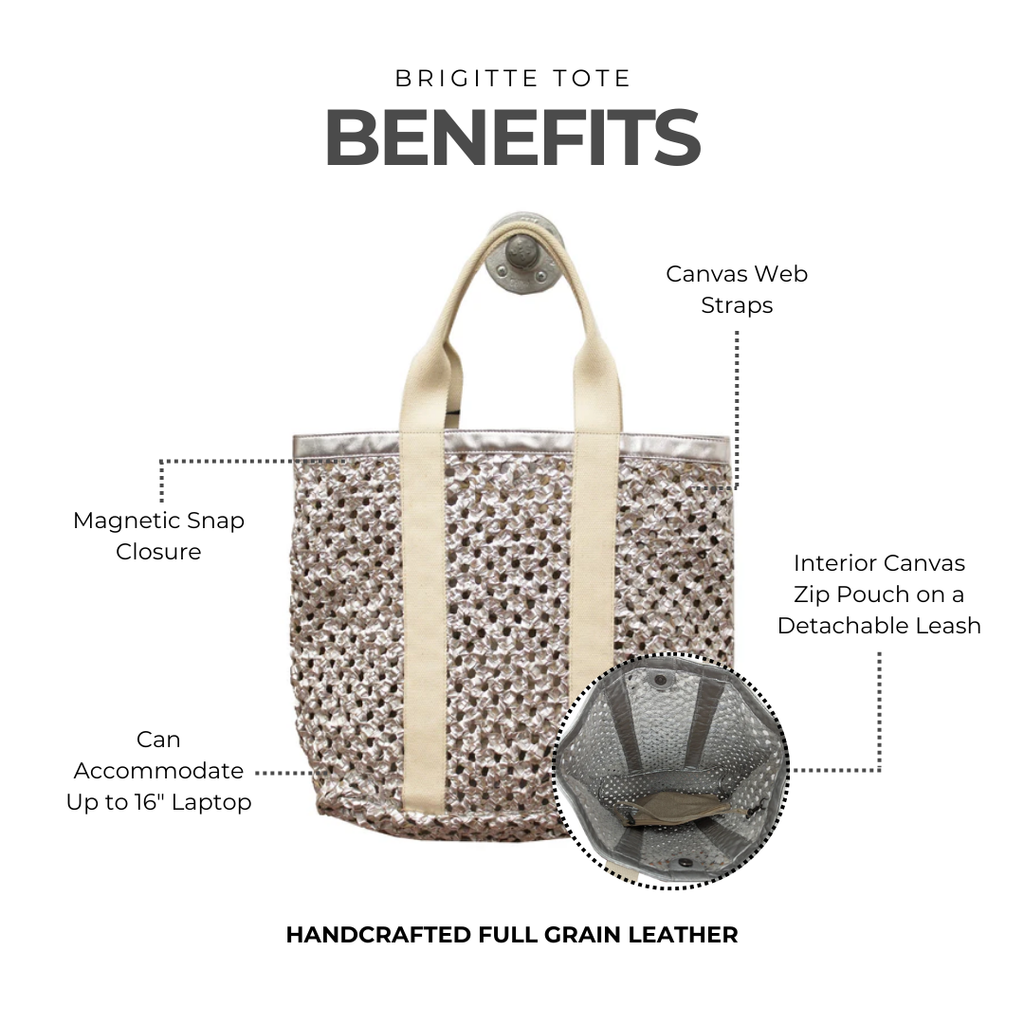 Brigitte Leather Tote Bag - Image 3