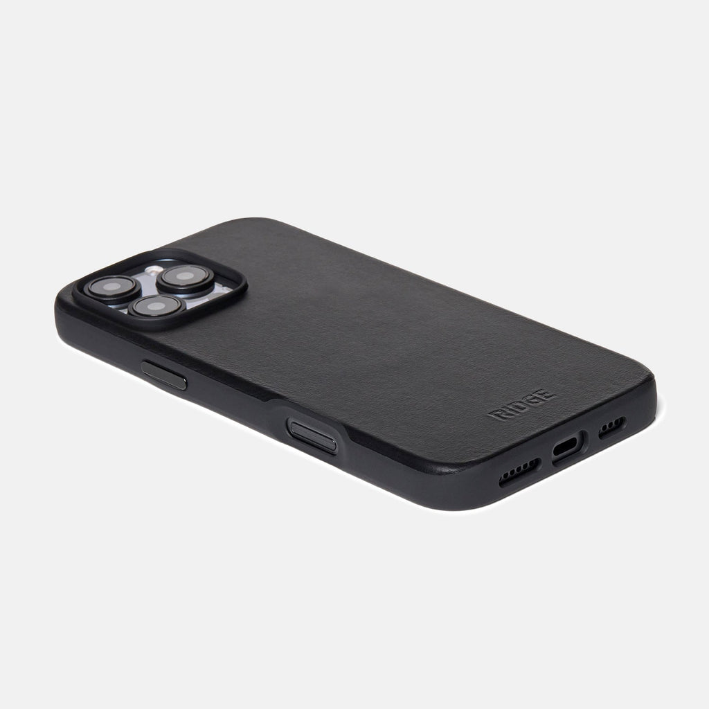 Everyday Phone Case - iPhone 16 Pro Max - Midnight Black Leather - Image 4