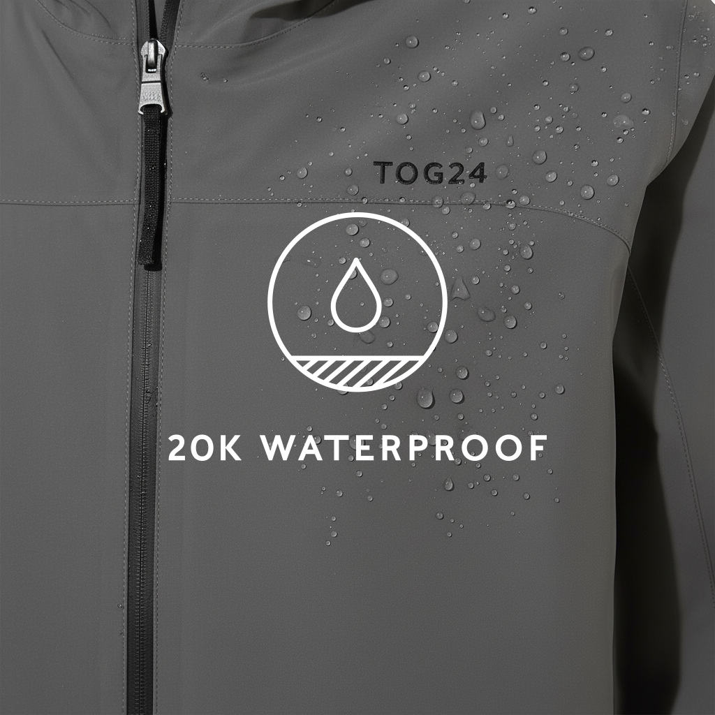 Bowston Mens Performance Waterproof Jacket - Soot Grey - Image 7