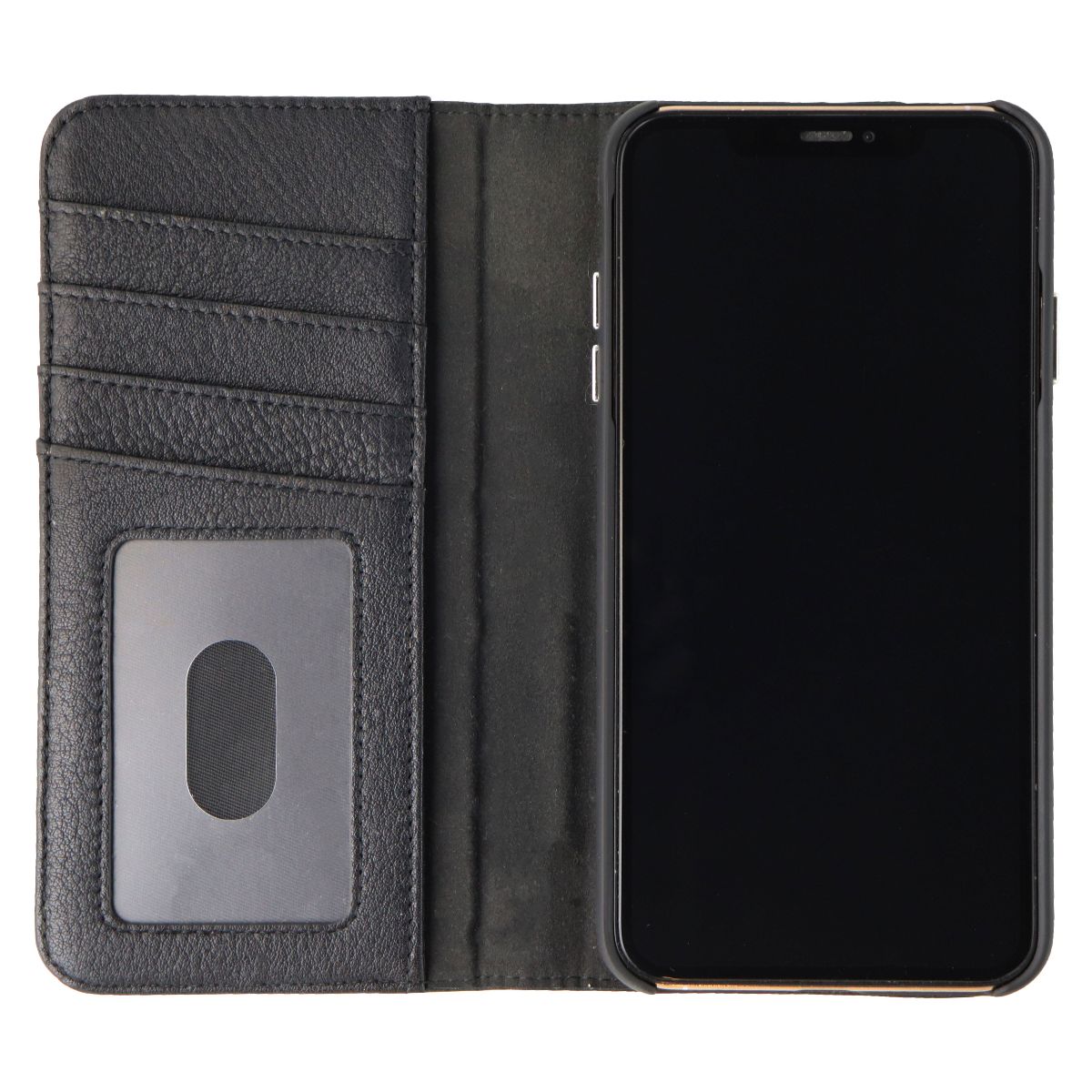 Case-Mate Wallet Folio Genuine Leather Case for Apple iPhone XS Max - Black - New - Image 3
