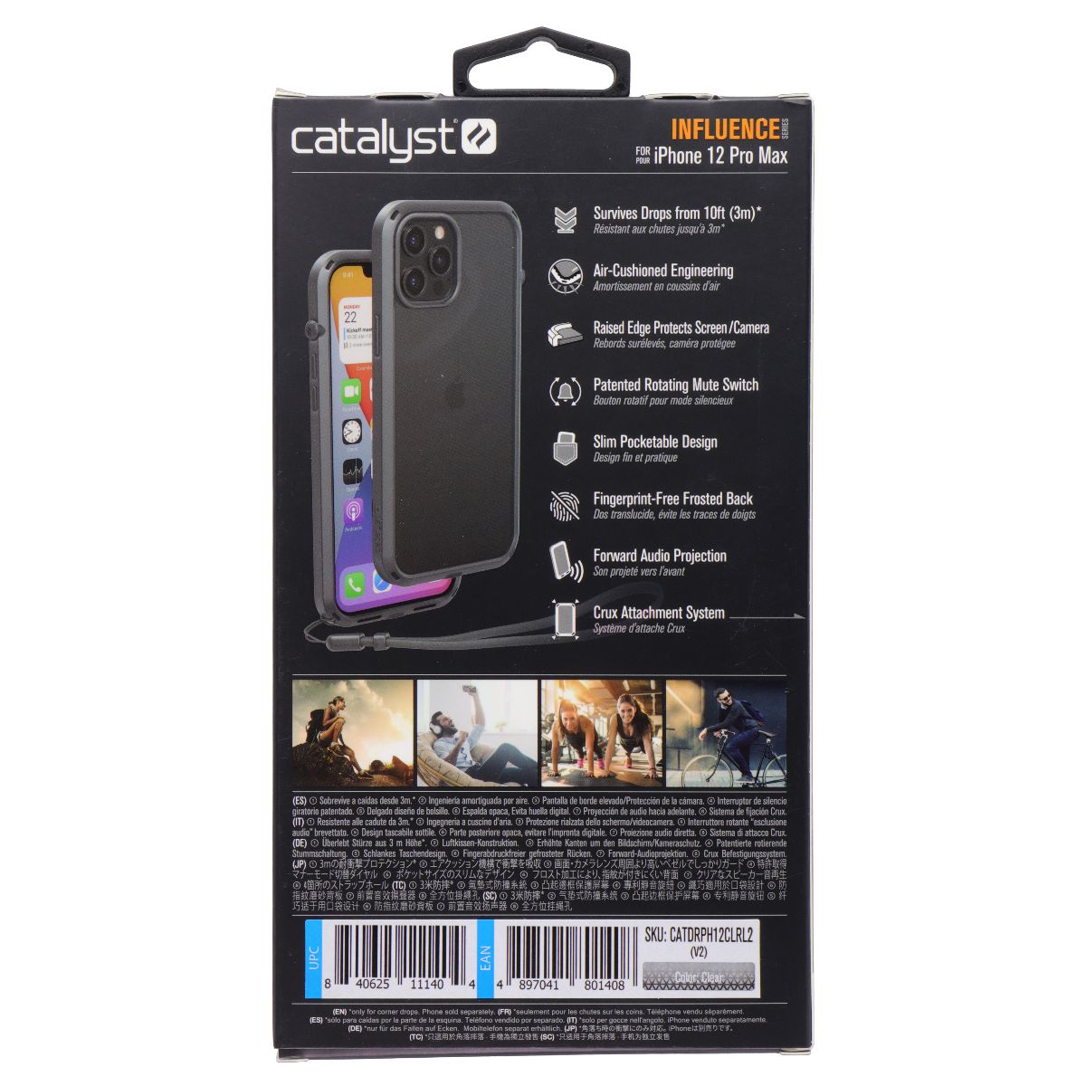 Catalyst Influence Series Case for Apple iPhone 12 Pro Max - Tactical Clear - New - Image 2