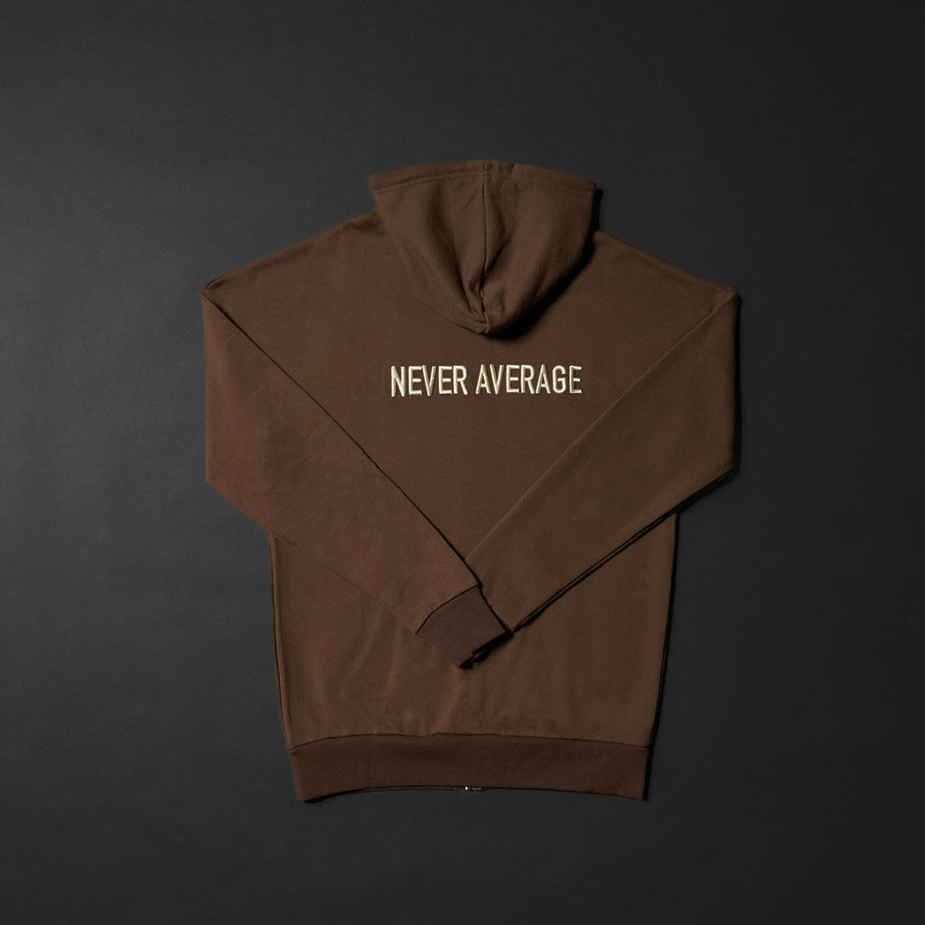 Mocha Brown Zip Up Hoodie (SALE) - Image 4