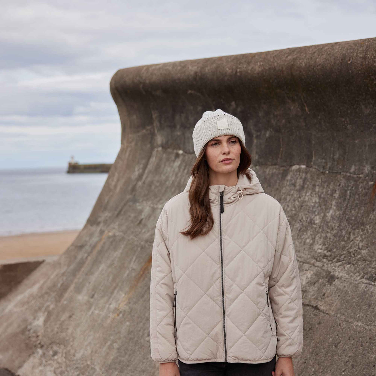 Corlae Womens Oversized Shower Resistant Insulated Jacket - Warm Cloud - Image 11