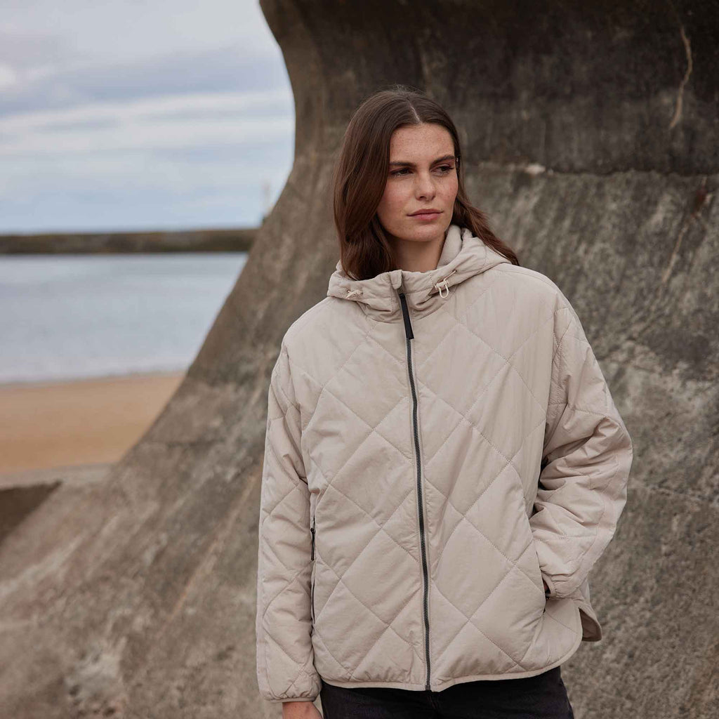 Corlae Womens Oversized Shower Resistant Insulated Jacket - Warm Cloud - Image 13