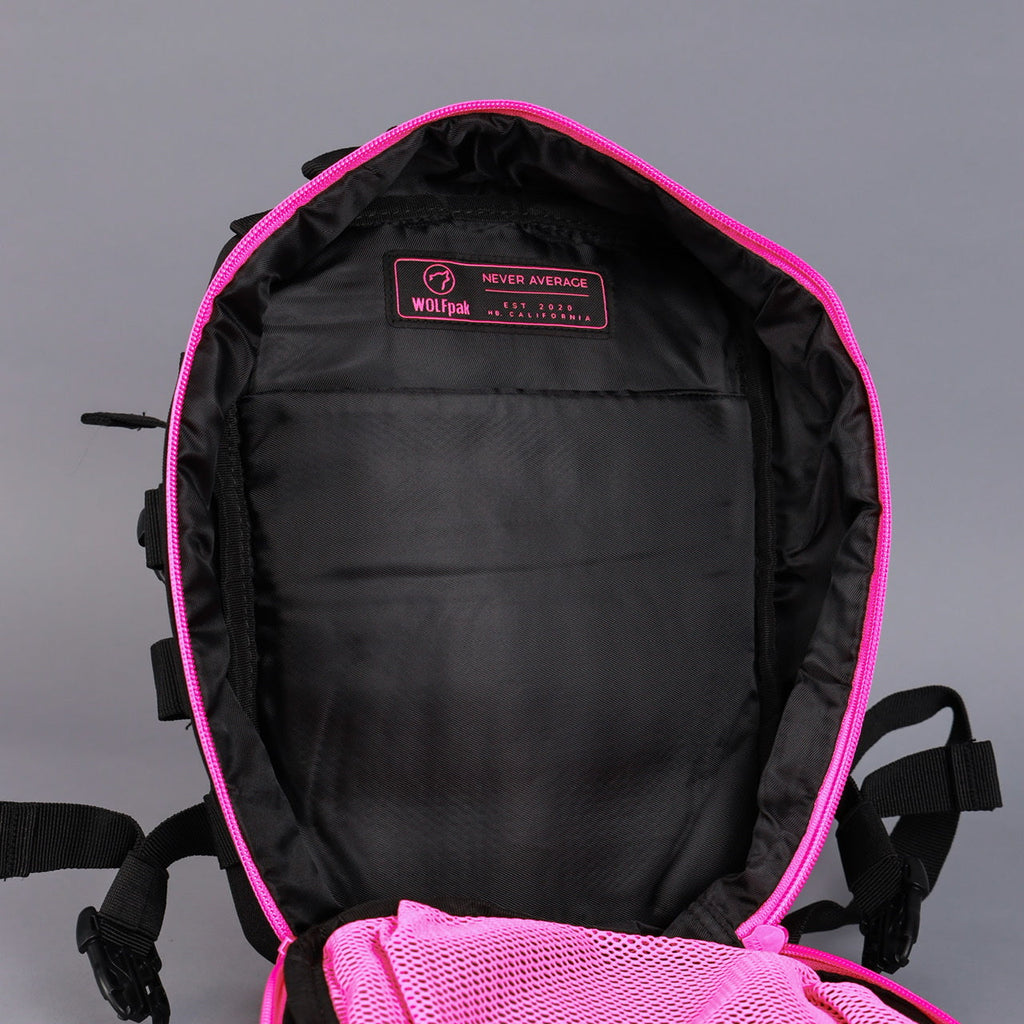 9L Backpack Mini Black Neon Pink - Image 8